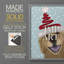 «Christmas Golden Retriever and Spring Santa Hat», reproduction encadrée - bois massif-285207167-285207160