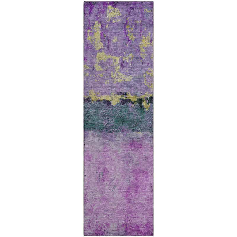 Premium Machine Washable Varroville AMF1716 Abstract Rug, Runner 2'3" x 7'6"