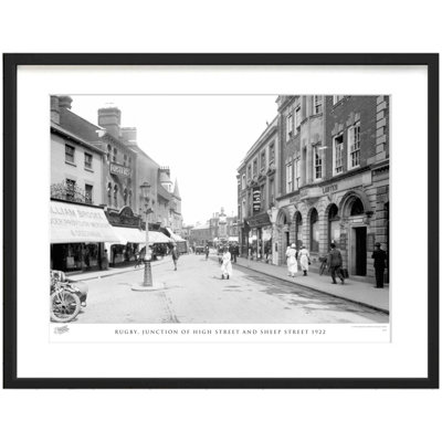 Rugby, Junction Of High Street And Sheep Street 1922 by Francis Frith - Single Picture Frame Print