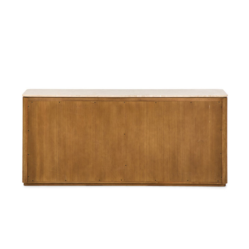Raleigh 6 Drawer Dresser-Cappuccino Marble