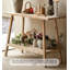 Console en bois naturel avec tablette ouverte pour le couloir