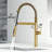 Edison Pro 20" H 1-handle Pull-Down 3-Function Sprayer Kitchen Faucet-93689078