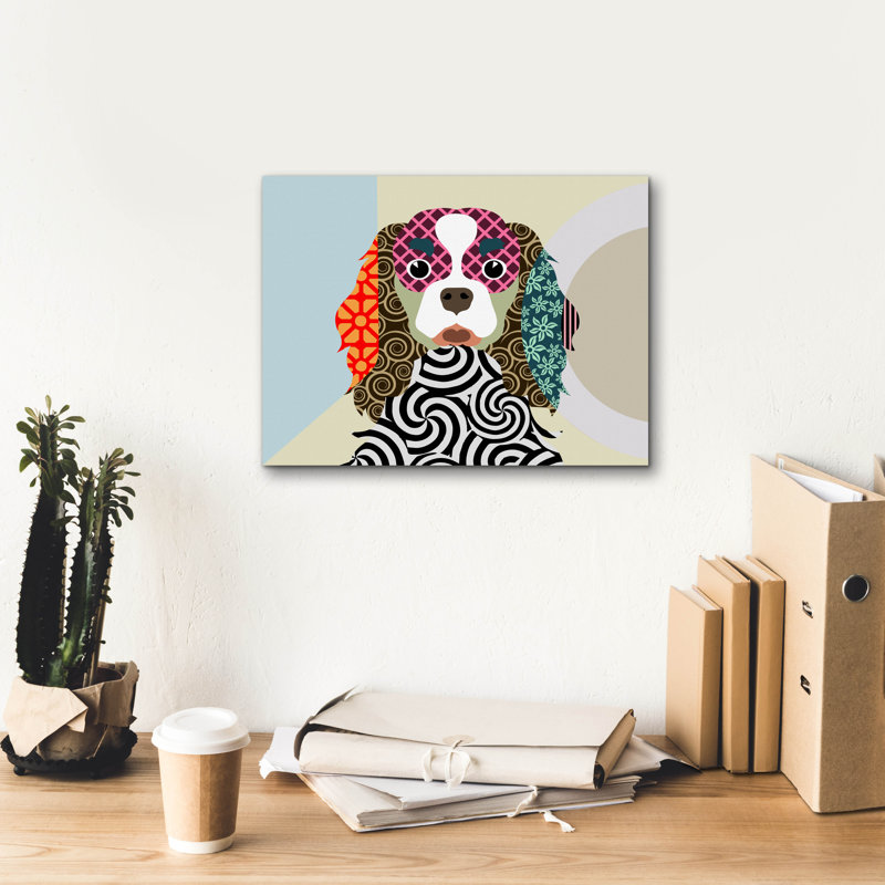 «Cavalier King Charles Spaniel» par Lanre Adefioyue, H 12 po x l 16 po x P 0,75 po