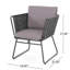  2 fauteuils d'extérieur en osier 2 pièces, coussins gris avec structure en métal robuste, sièges de patio élégants et confortables pour les espaces de jardin, de balcon ou de piscine