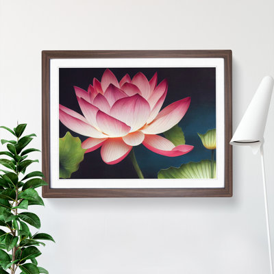 Stunning Lotus Flower 1 Piece Single Picture Frame Wall Art