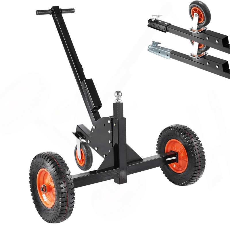 Remorque 2 en 1 de 1500 lb 2 et 1 en boule réglable de 22 po et 26 po avec roulettes