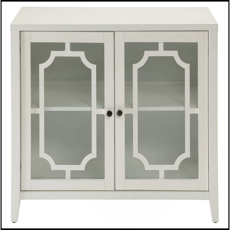 Console blanche avec 2 portes