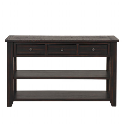 48'' Solid Pine Wood Top Console Table