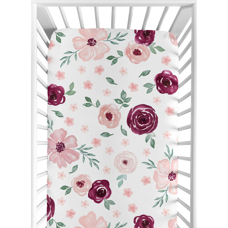 Drap-housse pour lit de bébé aquarelle