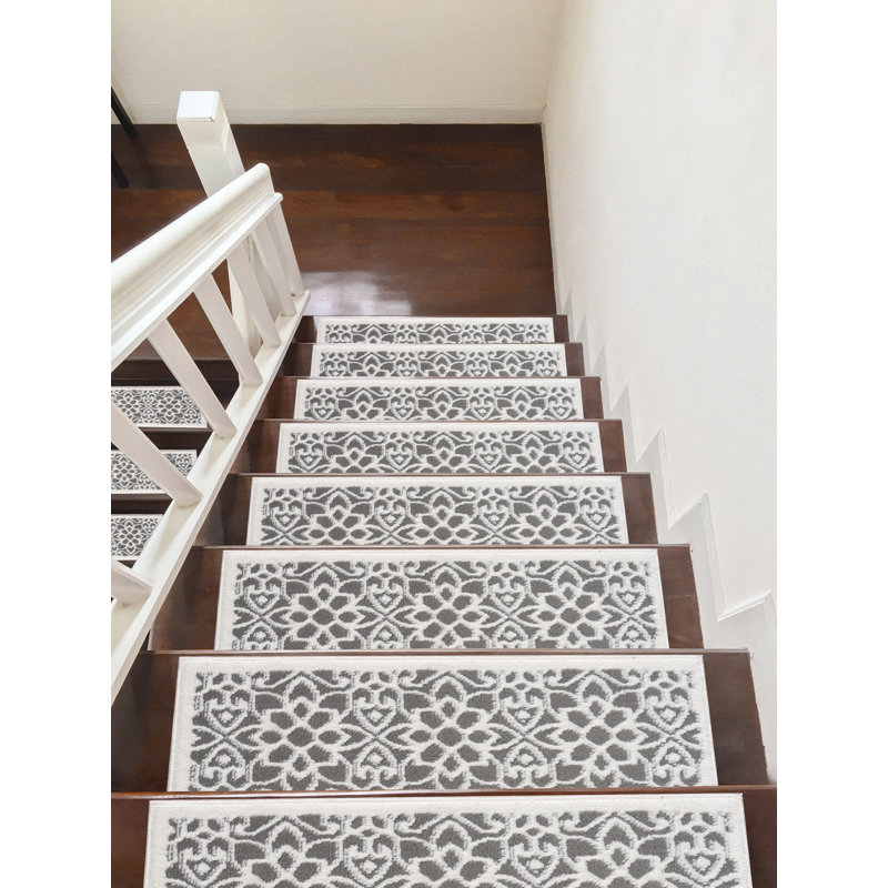 Tapis d'escalier beige / gris Gustav, 15