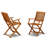 7 Piece Outdoor Patio Dining Sets Consist of an Oval Acacia Wood Table and 6 Folding Arm Chairs, Natural Oil-1015551633