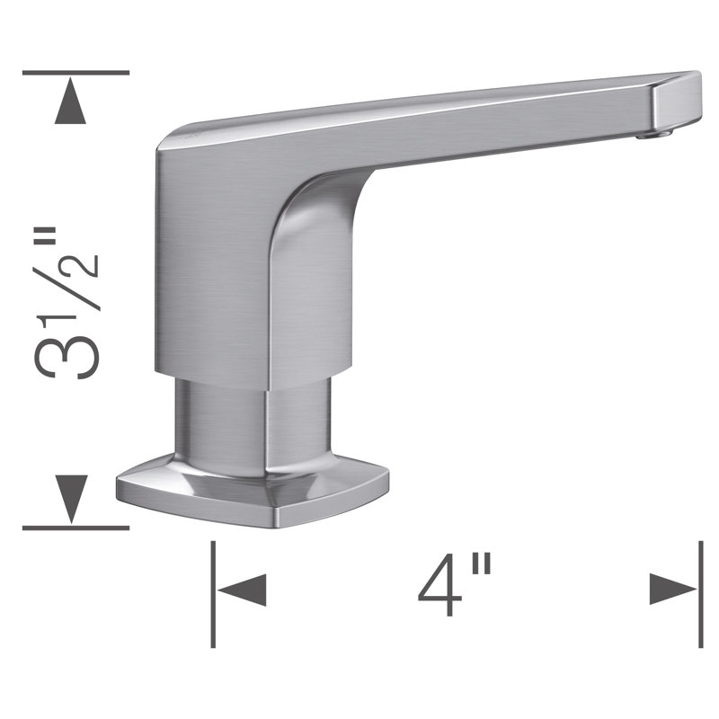 Rivana Soap Dispenser - PVD Steel, Stainless