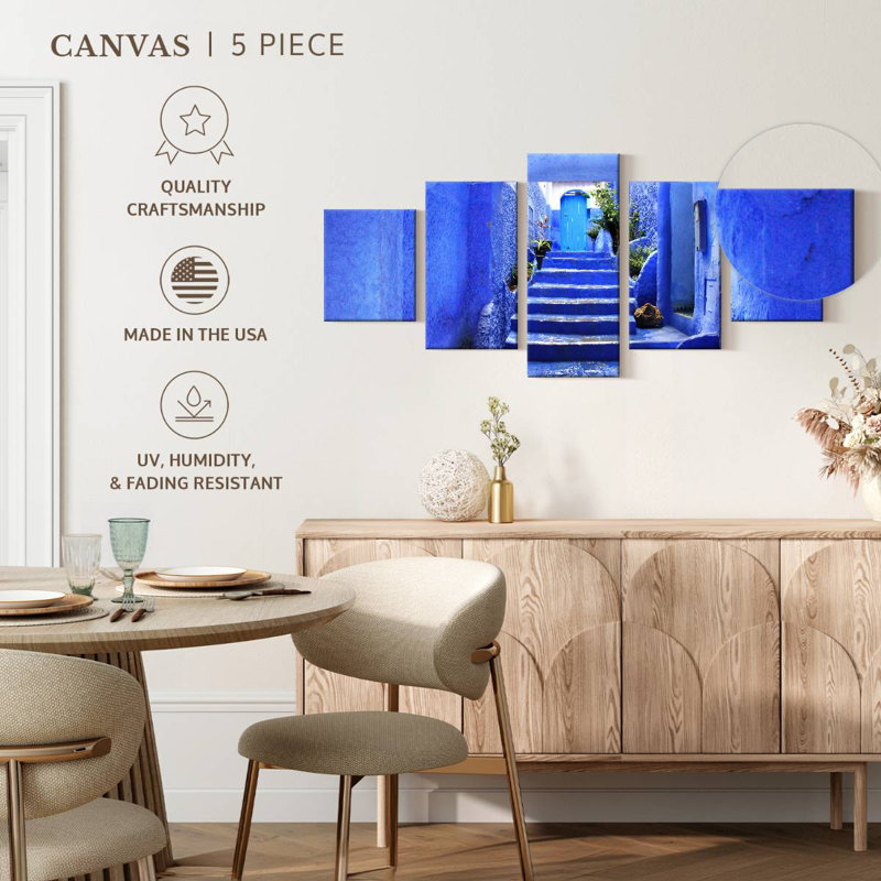Moroccan Blue Pathway, 24" H x 55" W