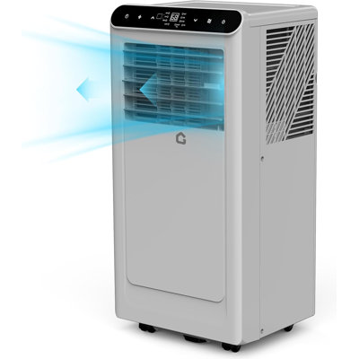 8000 BTUs Portable Air Conditioner, Cools Room up to 350sq.ft., AC Unit for Bedroom with Built-in Dehumidifier, Fan, Remote Control, Smart/Sleep Mode, 24H Timer