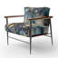 Fauteuil d'appoint rembourré Golden Explosion Triangles III-482677207