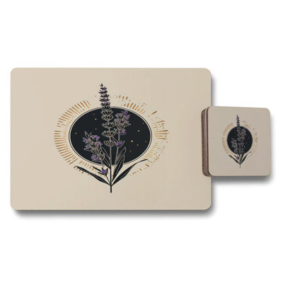 Gold Rose Geometric Placemat And Coaster Set Luxury Art Collection Set Of 12 Exclusive Design