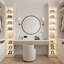 Miroir rond noir de 24 po pour salle de bain, miroir de meuble-lavabo à cadre en métal pour évier, miroir mural moderne pour vestibule et salon-99599079-121847385