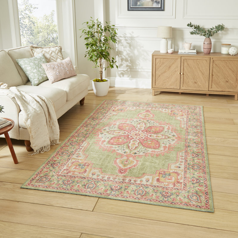 Vintage Look Digitally Printed Area Rug, Rectangle 122 x 170 cm