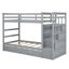 Lit simple superposé avec pieds en bois massif et lit gigogne gris - Luxury Luxury For A Serene-648572591