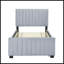 Lit plateforme tapissier simple en velours