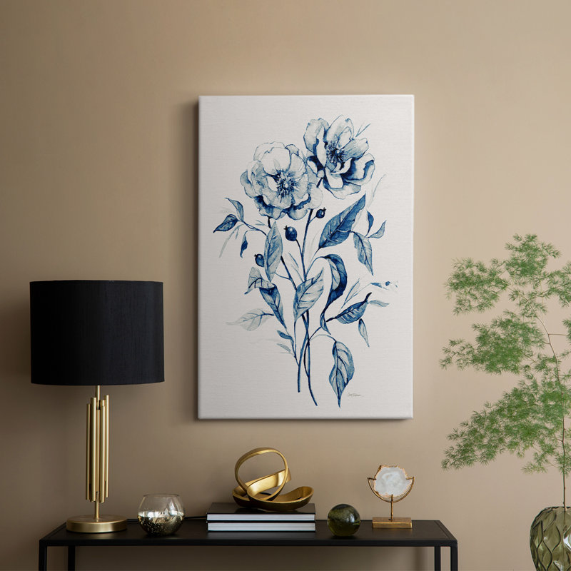 Indigo Wild Roses I - galerie sur mesure, H 18 po x l 12 po
