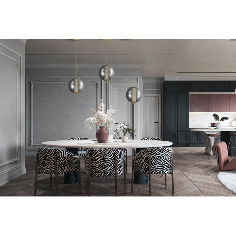 Atomo 1 Light Pendant in Chrome, Smoked, Gold