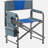 2-piece Padded Folding Outdoor Chair with Storage Pockets,Lightweight Oversized Directors Chair for indoor, Outdoor Camping, Picnics and Fishing,Blue/Grey