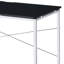 Bureau de coiffeuse à finition noire et chrome Tennos (sans la chaise de bureau)