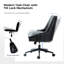 Chaise de bureau pivotante inclinable en similicuir de 22 po avec garniture cloutée Positano-1470730059