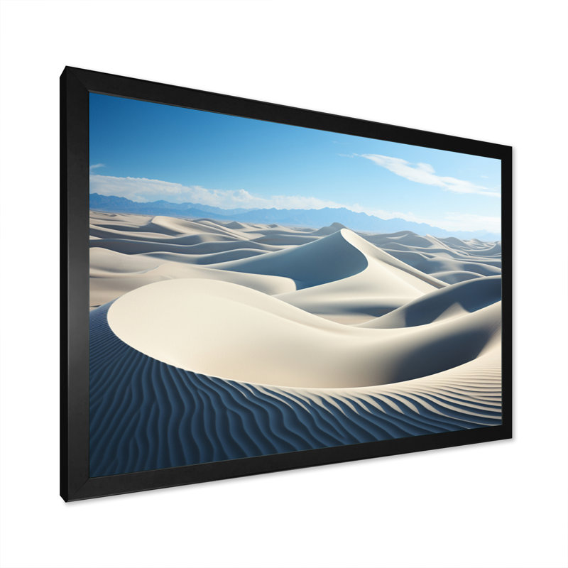Reproduction d'art sur toile Coastal Sand Coastal Dunes III - Paysages, H 16 po x l 32 po x P 1 po, Cadre photo noir