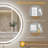 LED Bathroom Mirror with Lights, Anti-Fog, Dimmable, Backlit + Front Lit, Lighted Bathroom Vanity Mirror for Wall, Memory Function, Tempered Glass, Shatter-Proof, ETL Listed-980603625-980603626