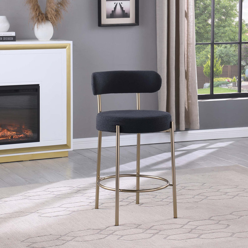 Wok Furniture, Siège noir / cadre doré