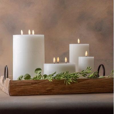 3-Wick Flameless Pillar Candle