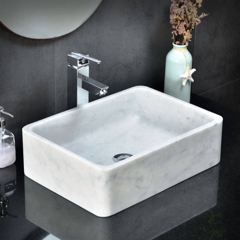 Évier à simple cuve rectangulaire en blanc Carrera 17,91 po x 12,8 po x 4,92 po