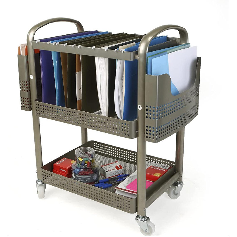 24.25'' H x 21.5'' W File Cart with Wheels