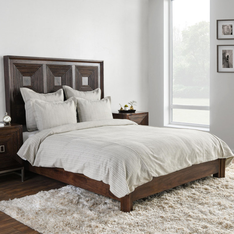 Mason Duvet Cover, Queen Duvet Cover, Beige