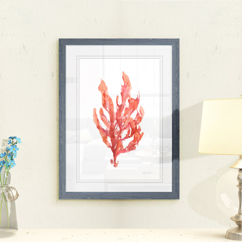 "coral kelp i" par paul cezanne-reproduction d’art sur toile encadrée, H 28 po x l 38 po x 1,25 po, Cadre en papier gris