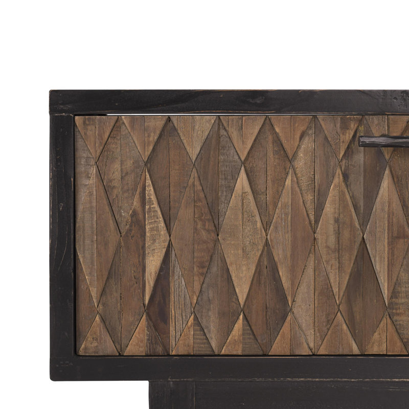 Anton 4-drawer Reclaimed Wood Coffee Table, Black