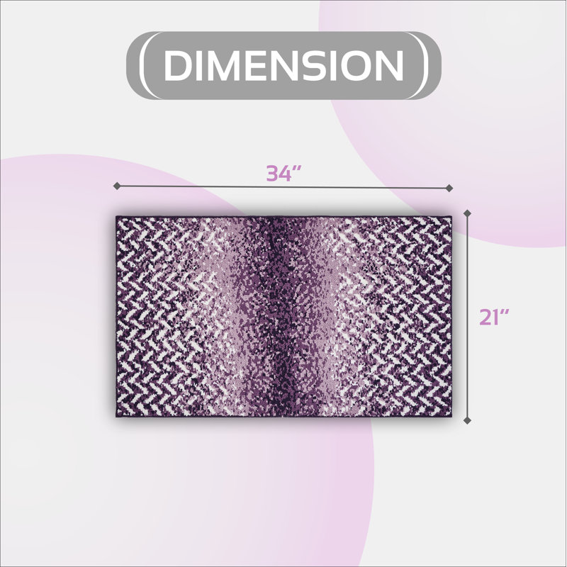Tapis pour salle de bain Anndee, Mauve