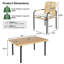 Ensemble repas en rotin PE avec trou pour parasol 7 pièces Ronald-617991761