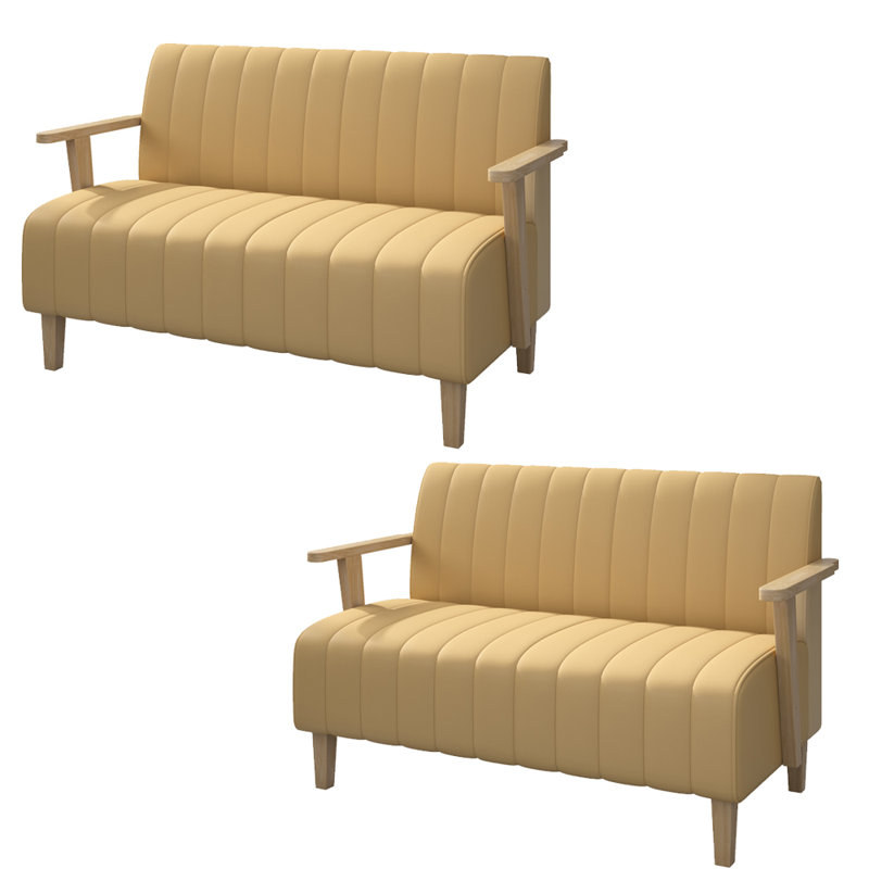 Banc rembourré en similicuir, Kaki