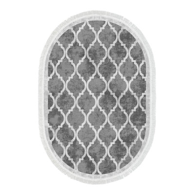 Tapis gris / blanc Atencio