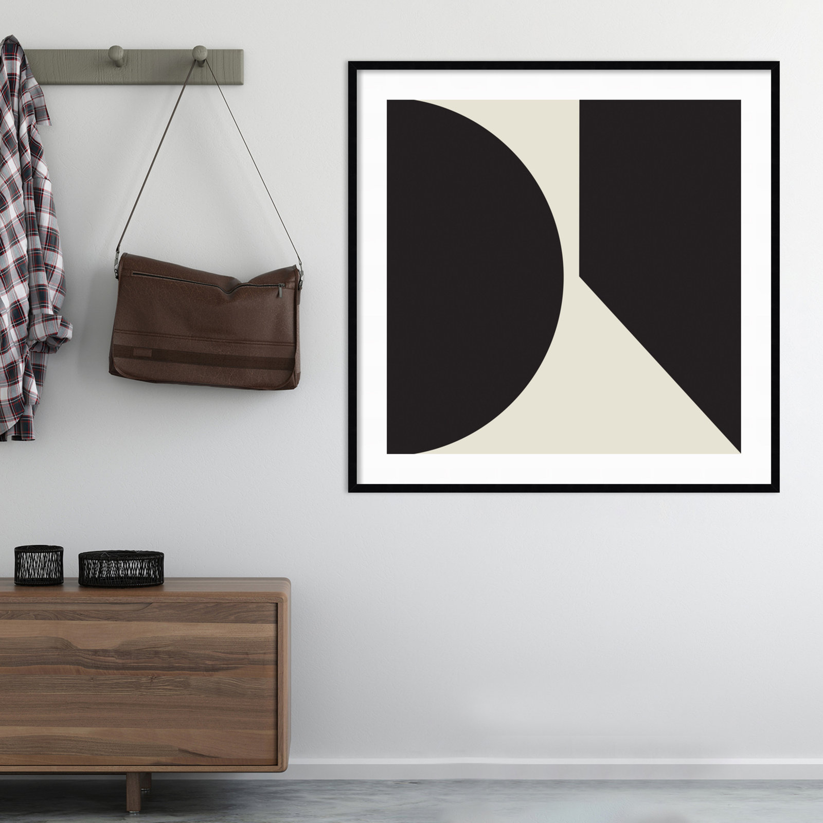 Minimal Max Mod II by The Creative Bunch Studio, Black Framed, 41.25" H x 41.25" W x 0.8" D