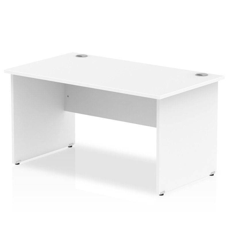 Impulse Computer Desk, White, 73cm H x 140cm W x 80cm D, White