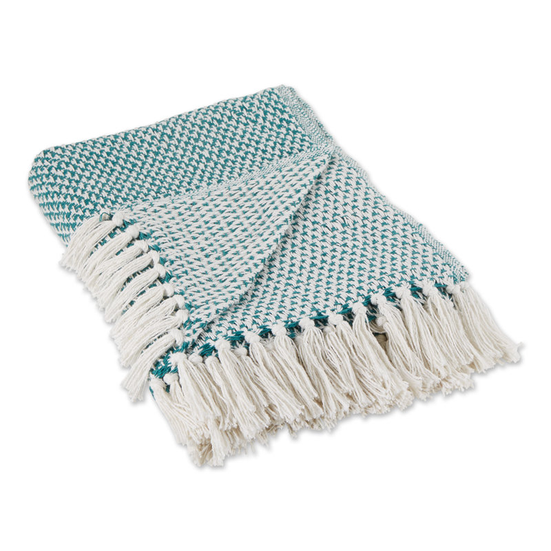 Jeté en coton , Bleu sarcelle