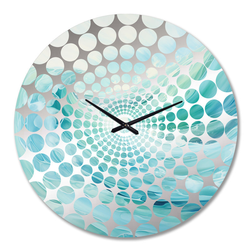 Horloge Teal Storm and Wave Expression II - Coastal Waves, Grand