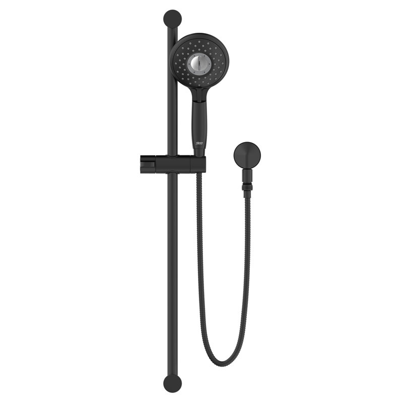 Tête de douche à main avec barre coulissante 1,8 gallons par minute American Standard Spectra Plus, noir mat