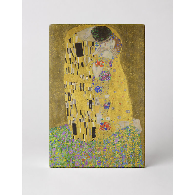 Le baiser (1907-1908) - Portrait, art mural sur toile, 14" W x 11" H