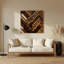Hawaiian Lauhala tissage d'art mural en métal brun-837408276