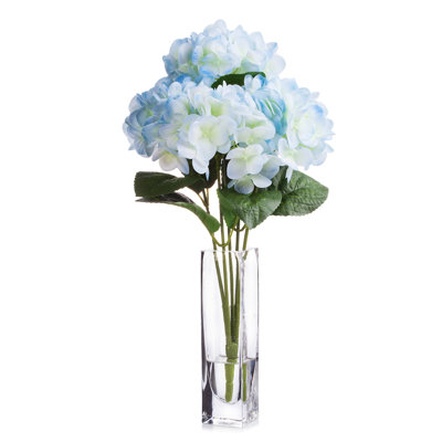 Pièce maîtresse en vase hortensia natural touch